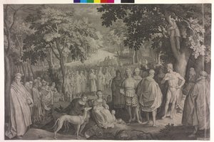 Johannes el bautista predica de Nicolaes de Bruyn
