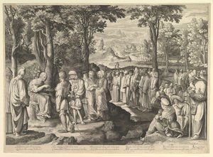 Juan el Bautista predicando en el desierto, ca. 1527-28