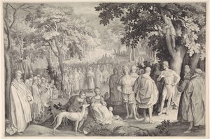 Predicación de Juan el Bautista de Nicolaes de Bruyn