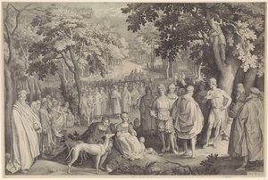 Predicación de Juan el Bautista de Nicolaes de Bruyn