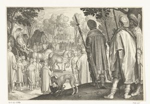 Procesión triunfal de José en el carro del faraón Historia de José (título de la serie)
