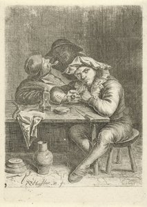 Dos fumadores en una mesa
