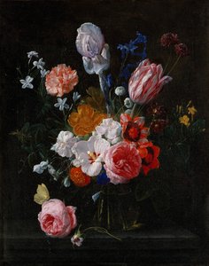 Ramo de flores en un jarrón de cristal de Nicolaes van Veerendael