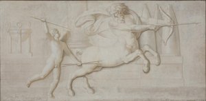Aquiles y el centauro Quirón de Nicolai Abildgaard