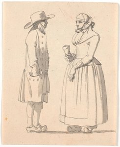 Un campesino y su esposa de pie frente a frente de Nicolai Abildgaard