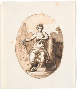 Figura femenina sentada, alegoría de la fuerza o la constancia de Nicolai Abildgaard