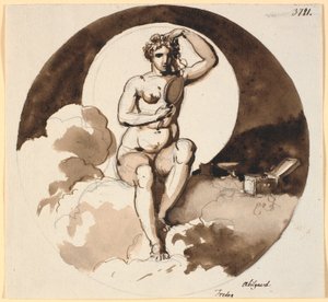 Fredag. Venus sentada con espejo y caja de joyas de Nicolai Abildgaard
