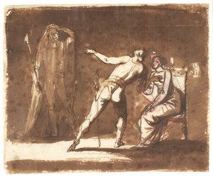 Hamlet con su madre de Nicolai Abildgaard