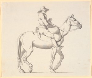 El vagabundo a caballo recogiendo gatos muertos de las calles de Nicolai Abildgaard