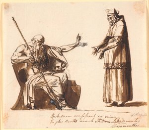 Richelieu frente a Rhadamanthos de Nicolai Abildgaard