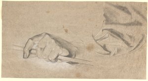 Estudio de una mano y un drapeado de Nicolai Abildgaard
