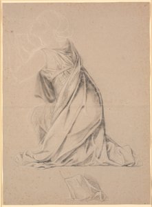 Estudio para la figura arrodillada que simboliza Holstein en la imagen de Christian I en Christiansborg de Nicolai Abildgaard