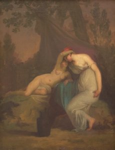 La poeta griega Safo y la chica de Mitilene de Nicolai Abildgaard