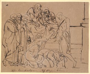 Teseo suplicado por Ismene y Antígona. Después de Sófocles de Nicolai Abildgaard