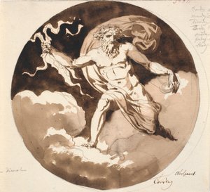 Jueves. Júpiter con el rayo en la mano derecha de Nicolai Abildgaard