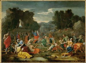 Les Israelites recuillant la manne dans le desert - los israelitas recogiendo maná en el desierto ...
