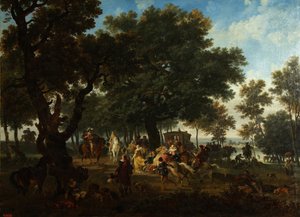 Enrique IV y su séquito cazando, ca 1804