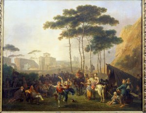 Baile del pueblo Pintura de Nicolas Taunay (1755-1830) Siglo XIX Reims, Museo de Bellas Artes de Nicolas Antoine Taunay