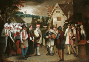 Una procesión de bodas por una ciudad de Nicolas Baullery