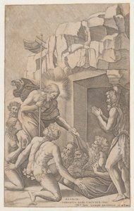 Cristo en el Limbo, después de Rafael, 1541 de Nicolas Beatrizet