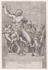 Speculum Romanae Magnificentiae: Laocoonte, siglo XVI de Nicolas Beatrizet