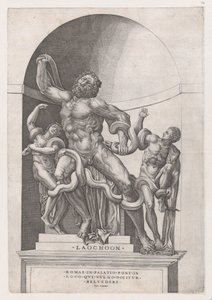 Speculum Romanae Magnificentiae: Laocoonte, siglo XVI de Nicolas Beatrizet