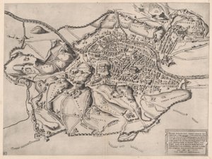 Speculum Romanae Magnificentiae: Vista de Roma desde el Este, siglo XVI de Nicolas Beatrizet