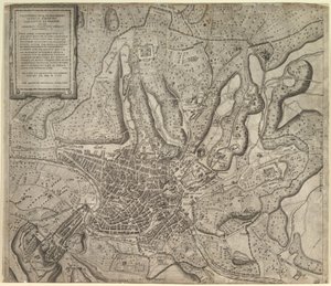 Speculum Romanae Magnificentiae: Vista de Roma desde el oeste, 1557 de Nicolas Beatrizet