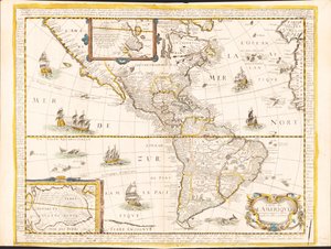 Mapa de América - corregido, y aumentado, sobre todos los otros cy antes. LOC 2008622045 de Nicolas Berey