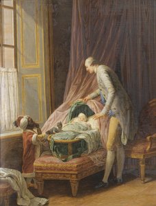 Luis Felipe José de Orleans 1747-1793, en la Cuna, 1774 de Nicolas Bernard Lepicie