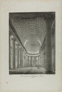Vista interior de St. Philippe du Roule, París de Nicolas Chapuy