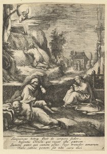 La Agonía en el Jardín, de La Pasión de Cristo, mediados del siglo XVII de Nicolas Cochin