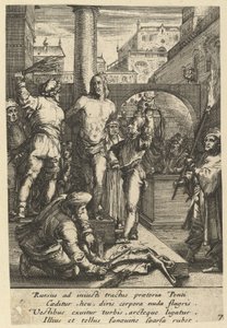 La flagelación de Cristo, de La Pasión de Cristo, mediados del siglo XVII de Nicolas Cochin