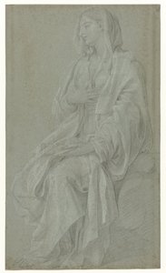 virgen sentada de Nicolas Colombel