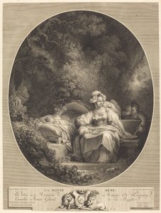 La buena madre de Nicolas Delaunay after Jean Honoré Fragonard