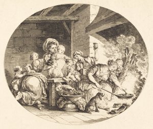 Les Baignets de Nicolas Delaunay after Jean Honoré Fragonard