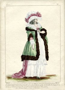 Gallerie des Modes et Costumes Francais, 1785, CCC 297: Jolie Femme se promenant seule...