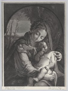Virgen con el niño Cristo dormido