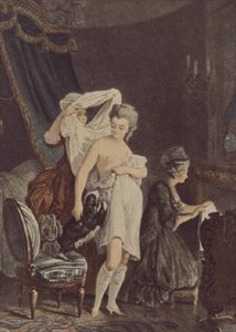 Vistiéndose (grabado) de Nicolas Francois Regnault