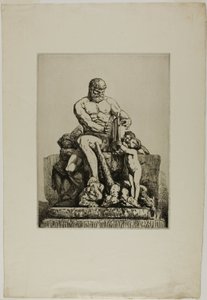 Hércules, lámina uno de Doce grabados de Chifflart de Nicolas François Chifflart