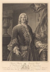 Charles Francois Paul Le Normant de Tournehem de Nicolas Gabriel Dupuis after Louis Tocqué