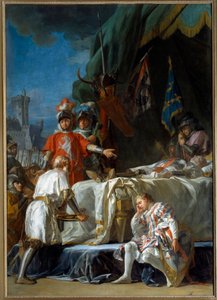 Guerra de los Cien Años: “La muerte de Bertrand du Guesclin (1320-1380) ante Châteauneuf de Randon el 13/07/1380” de Nicolas Guy Brenet