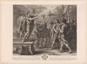 La Señal de la Cruz se Aparece en el Cielo al Emperador Constantino Crux Constantino imperatori in coelo visa / La croix apparoit dans le ciel a l