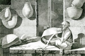 Fabricante de esteras y tejedor de cestas de Nicolas Jacques (after) Conte