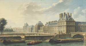 El Palacio de las Tullerías, visto desde el muelle de Orsay, 1757
