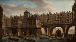 Marineros justando, entre el Pont Notre Dame y el Pont-Au-Change, París