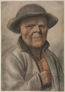 Retrato de un anciano, 1600s de Nicolas Lagneau