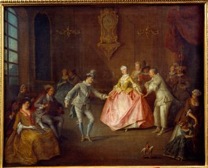 Antes del baile de disfraces de Nicolas Lancret