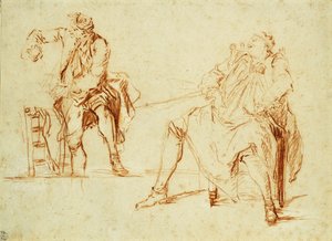 Estudios de dos hombres de Nicolas Lancret