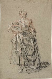 Estudio de una mujer de Nicolas Lancret